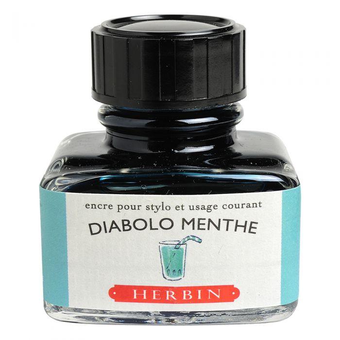 Herbin Flacon Encre à Écrire 30ml-Encre-Herbin-Diabolo Menthe-Papeterie du Dôme