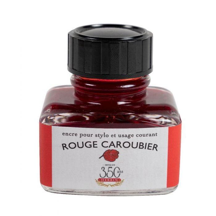 Herbin Flacon Encre à Écrire 30ml-Encre-Herbin-Rouge Caroubier-Papeterie du Dôme