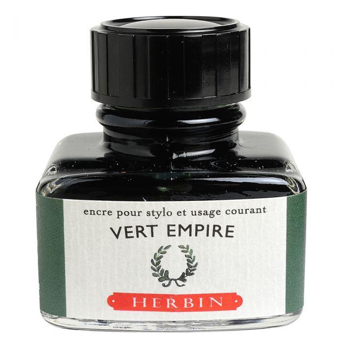 Herbin Flacon Encre à Écrire 30ml-Encre-Herbin-Vert Empire-Papeterie du Dôme