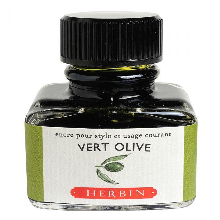 Herbin Flacon Encre à Écrire 30ml-Encre-Herbin-Vert Olive-Papeterie du Dôme