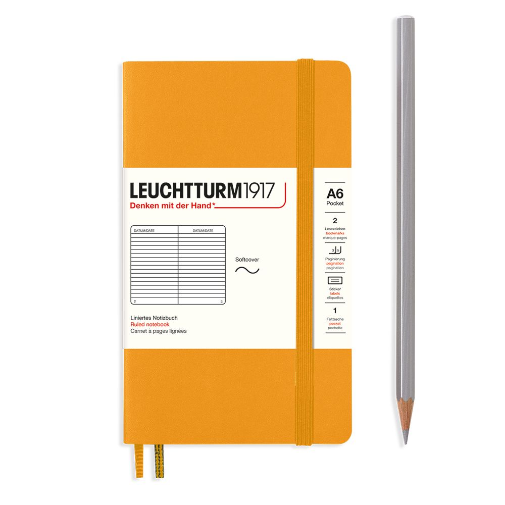 LCHT A6 Souple Ligné-Carnet-Leuchtturm 1917-Rising Sun-A6-Ligné-Papeterie du Dôme