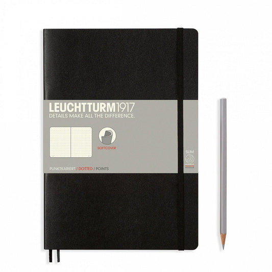 LCHT B5 Souple Dots-Carnet-Leuchtturm 1917-Noir-B5-Dots-Papeterie du Dôme