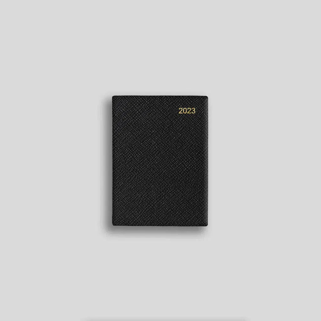 LSM Agenda Savoy Mini Semainier-Agenda-Leathersmith of London-2023-Noir-Papeterie du Dôme
