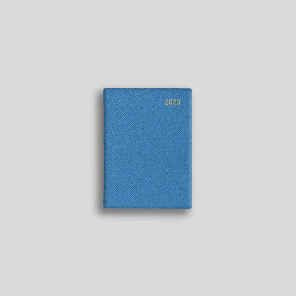 LSM Agenda Savoy Mini Semainier-Agenda-Leathersmith of London-2023-Bleu Capri-Papeterie du Dôme
