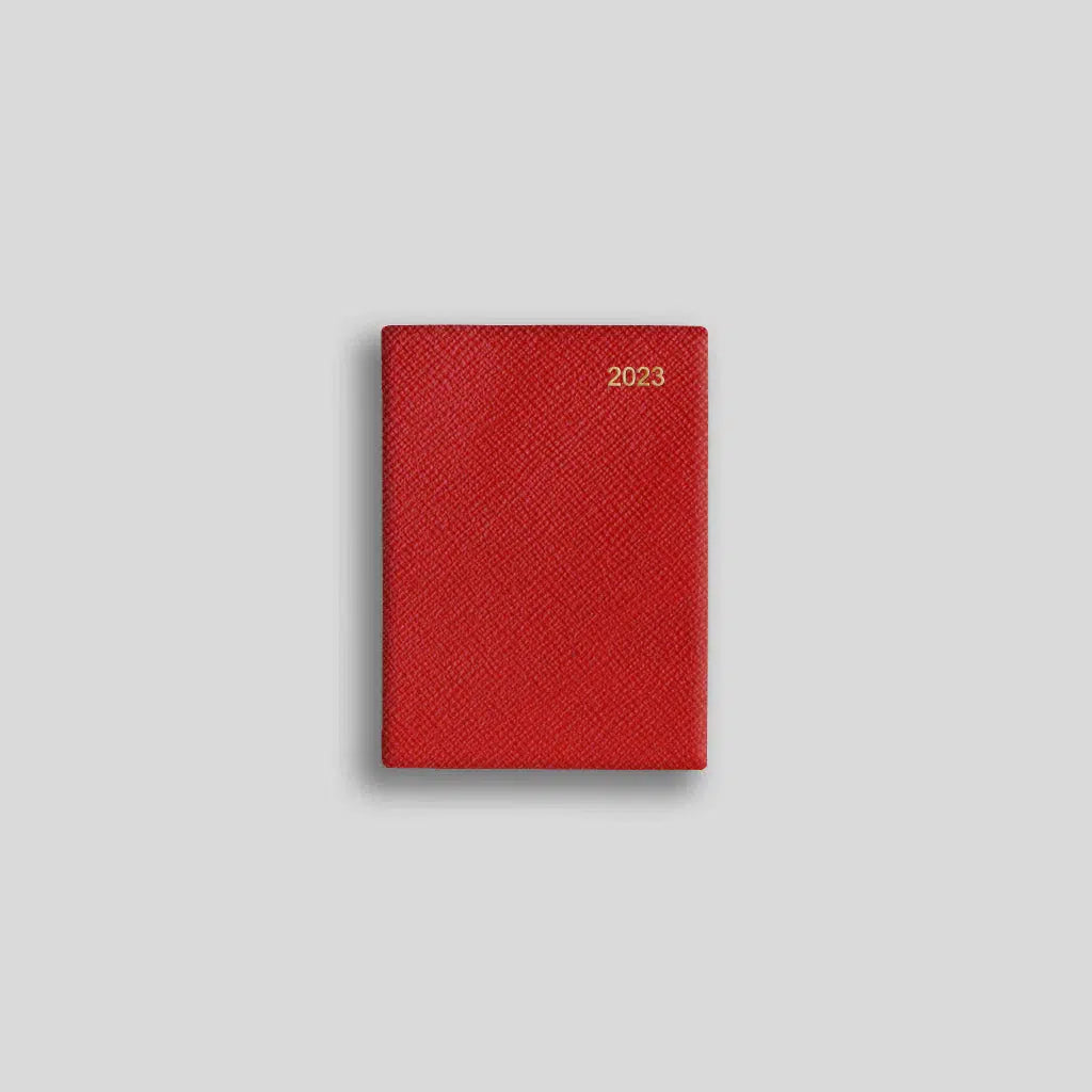 LSM Agenda Savoy Mini Semainier-Agenda-Leathersmith of London-2023-Rouge-Papeterie du Dôme