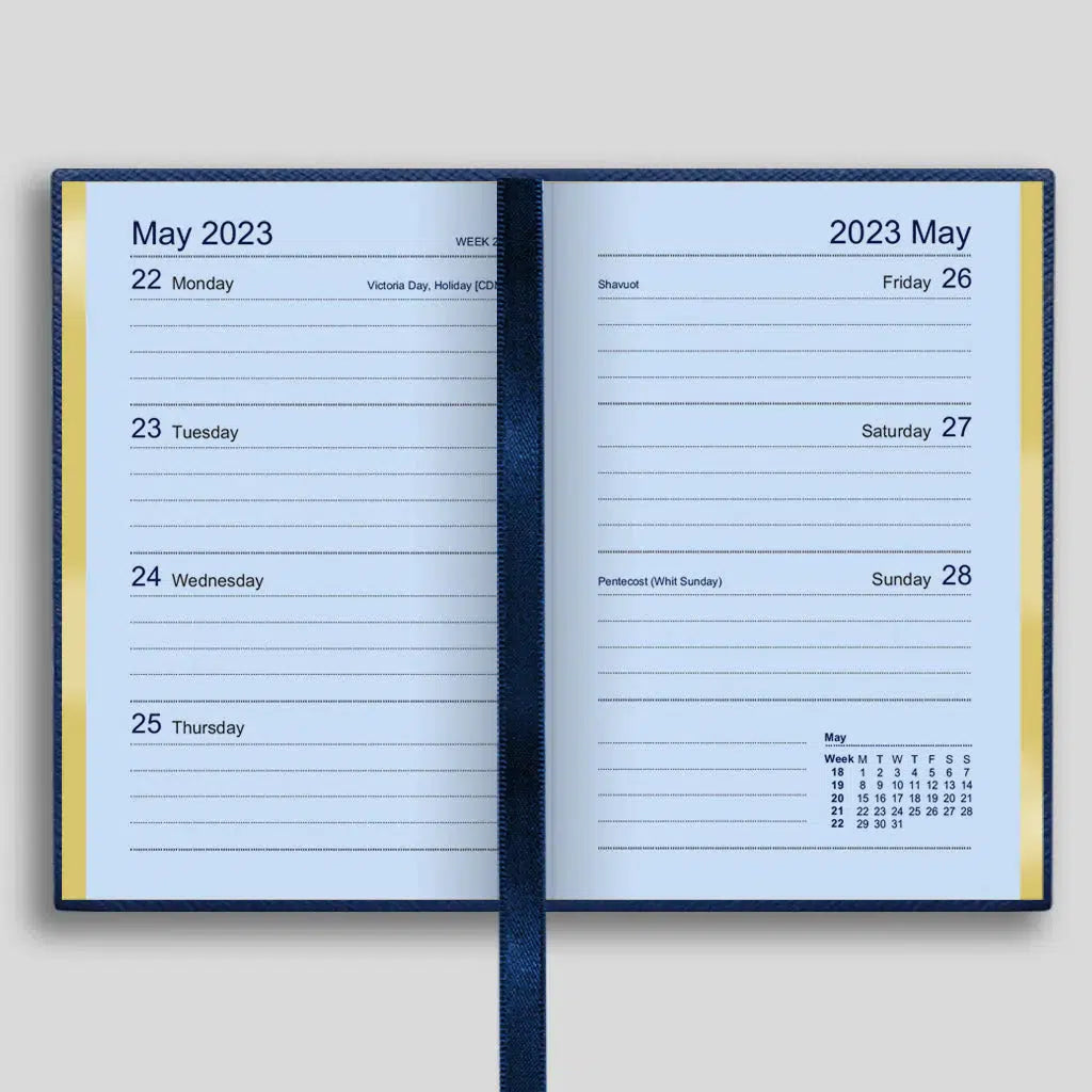 LSM Agenda Savoy Mini Semainier-Agenda-Leathersmith of London-Papeterie du Dôme