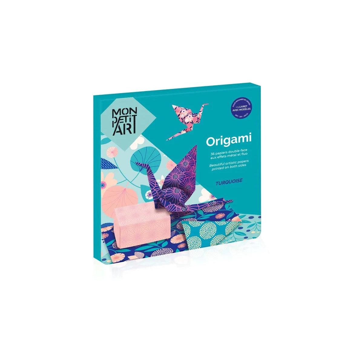 MPA Coffret Origami-Papeterie-Mon Petit Art-Turquoise-Papeterie du Dôme