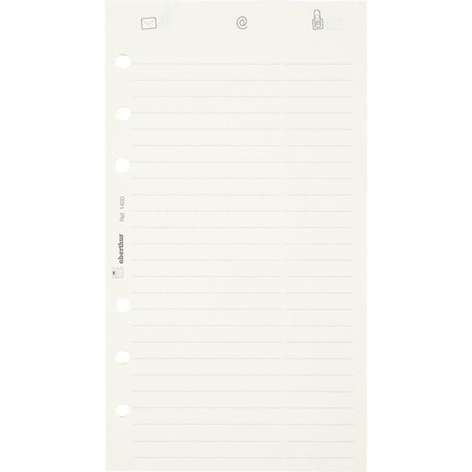 OBE Recharge Format 17 30 Feuillets Répertoire-Recharge-Oberthur-Papeterie du Dôme