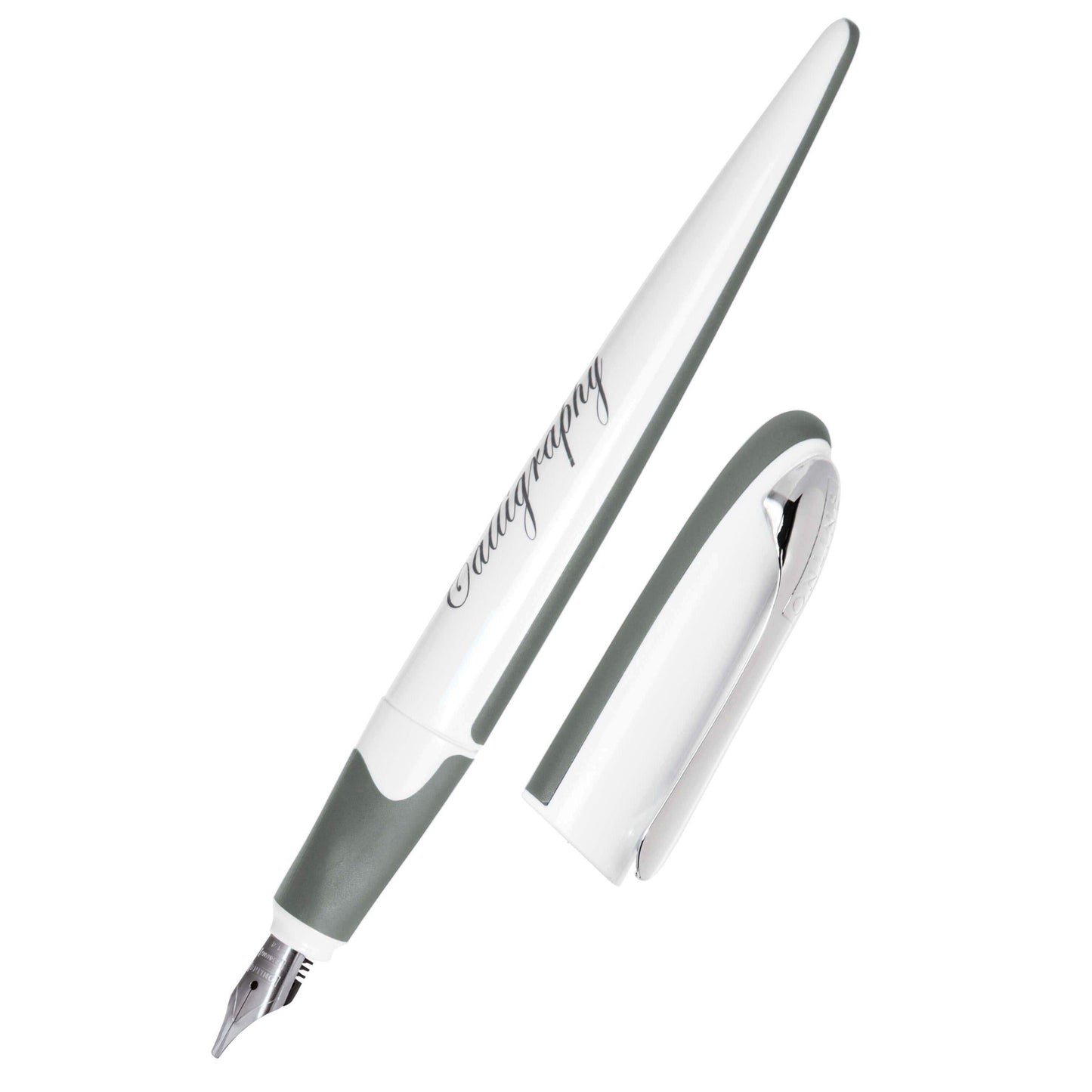 ONL Air Stylo Plume Calligraphique-Stylo Plume-Online-1.4 mm-Blanc / Gris-Papeterie du Dôme