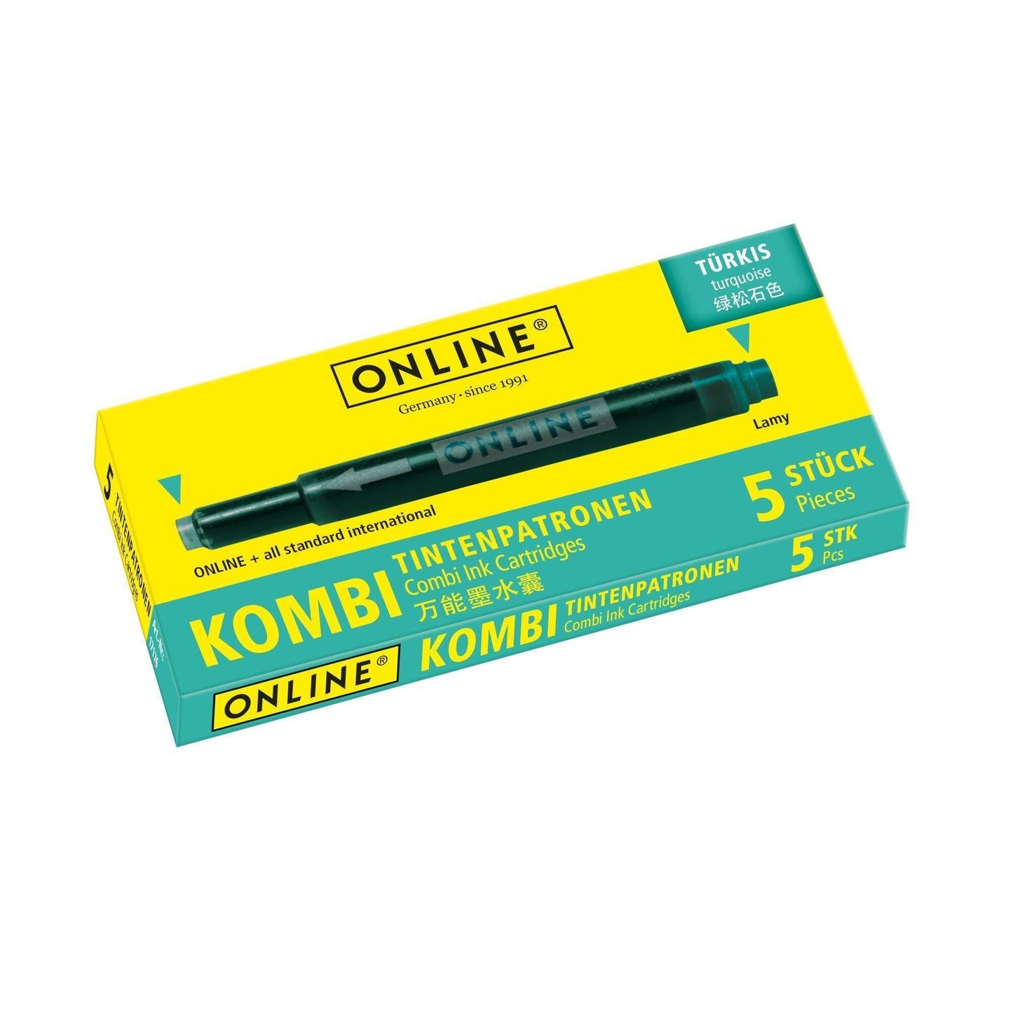 ONL Cartouches d'Encre Kombi-Encre-Online-Turquoise-Papeterie du Dôme