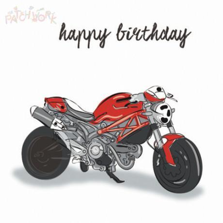 PAT Carte Smart Casual-Carterie-Patchwork-Moto rouge-Papeterie du Dôme