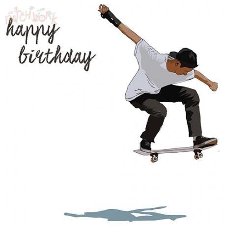 PAT Carte Smart Casual-Carterie-Patchwork-Skateboarder-Papeterie du Dôme