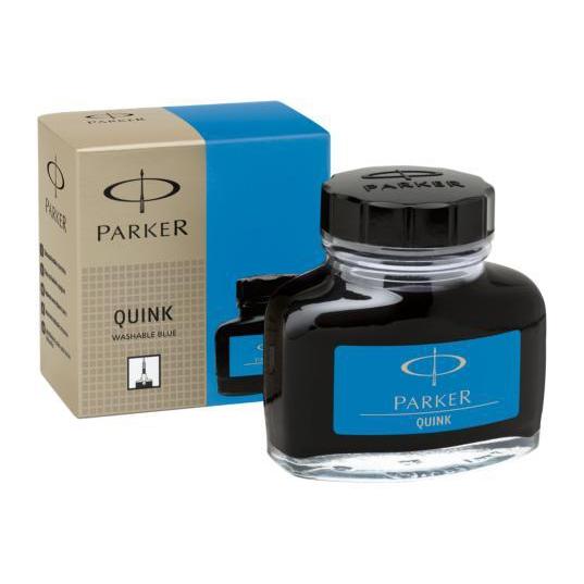 PKR Flacon Quink 57ml-Encre-Parker-Bleu Lavable-Papeterie du Dôme