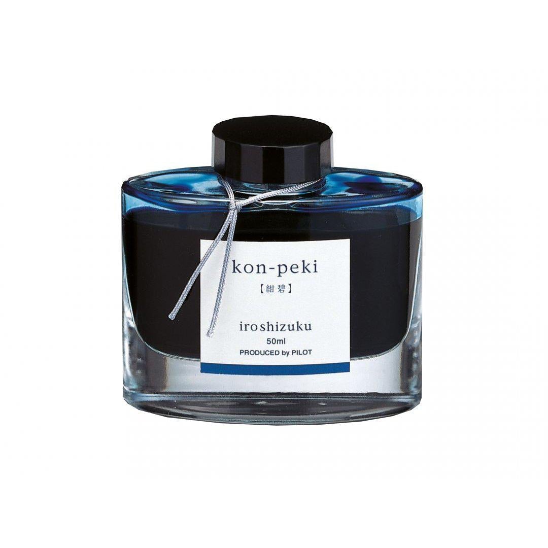 PLT Flacon d'Encre Iroshizuku 50ml-Encre-Pilot-Bleu Kon-Peki-Papeterie du Dôme