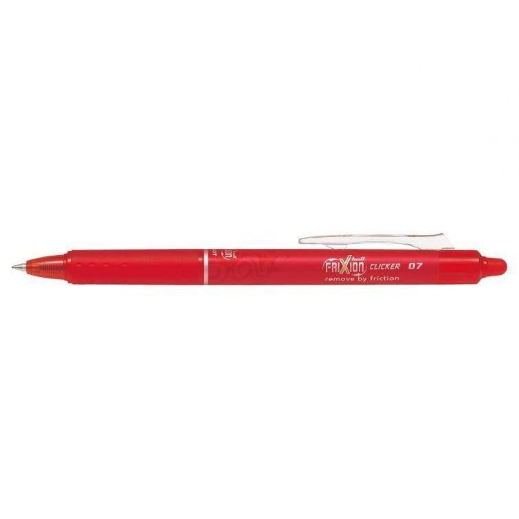 PLT FriXion Roller Ball Clicker Moyen-Stylo Roller-Pilot Basics-Rouge-Papeterie du Dôme