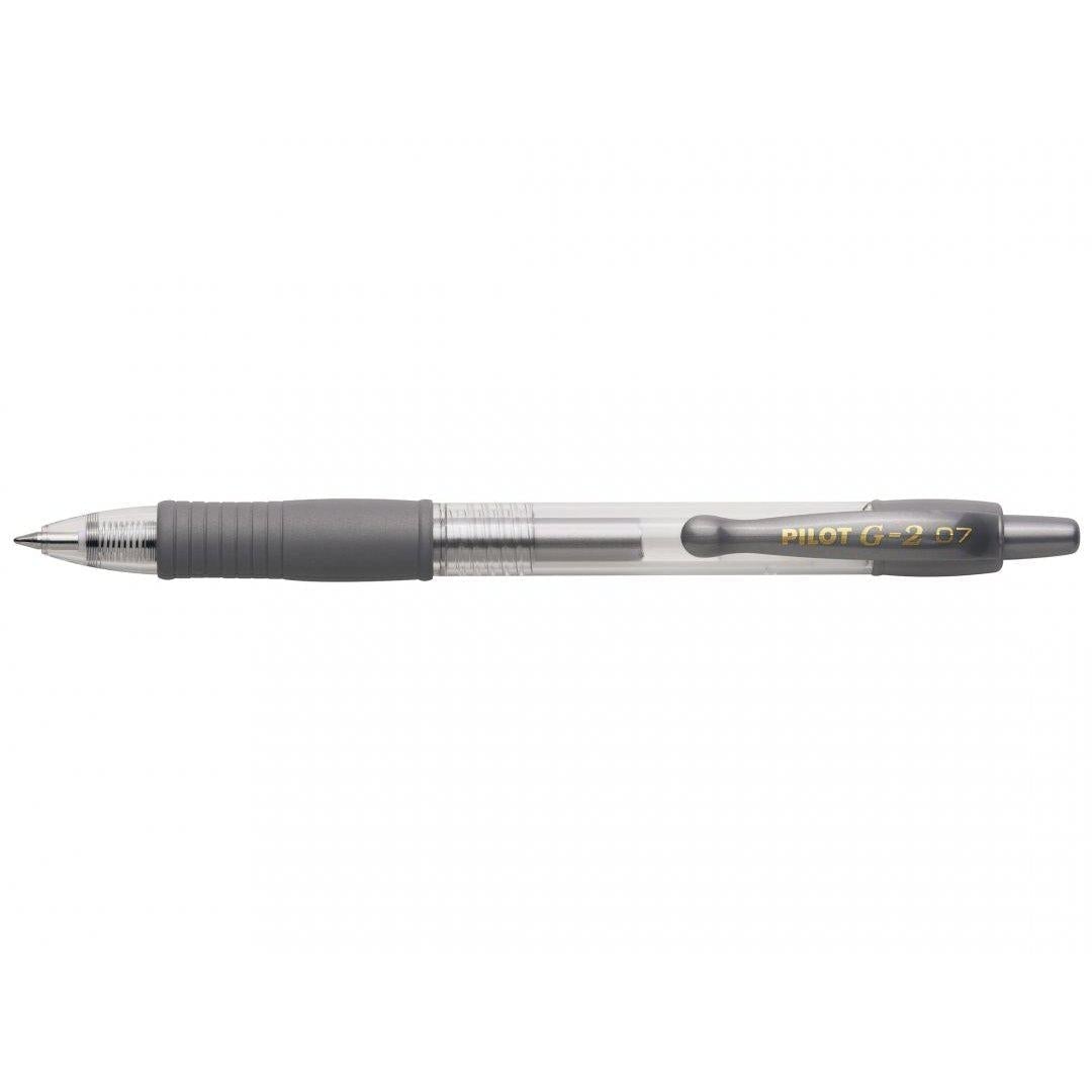 PLT G2 Roller Metallic Pointe Moyenne-Stylo Roller-Pilot Basics-Argent-Papeterie du Dôme