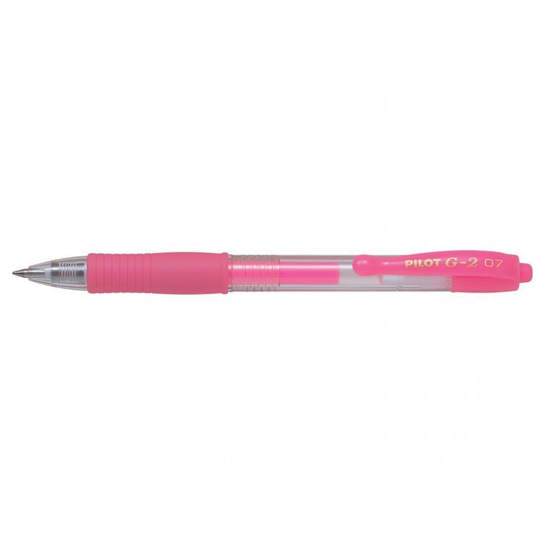 PLT G2 Roller Néon Pointe Moyenne-Stylo Roller-Pilot Basics-Rose-Papeterie du Dôme
