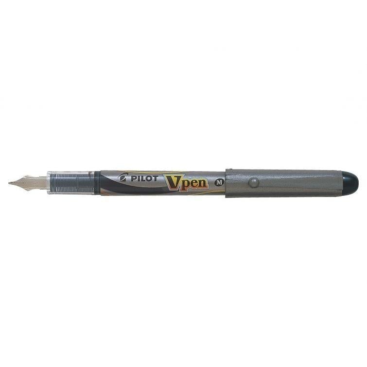 PLT V-Pen Silver Stylo Plume-Stylo Plume-Pilot Basics-Noir-Papeterie du Dôme