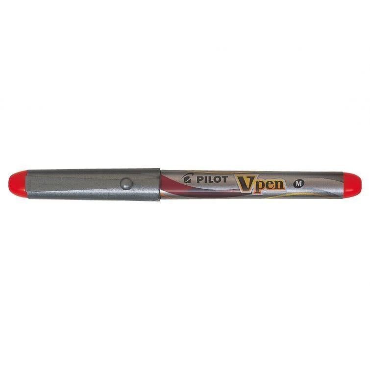 PLT V-Pen Silver Stylo Plume-Stylo Plume-Pilot Basics-Rouge-Papeterie du Dôme