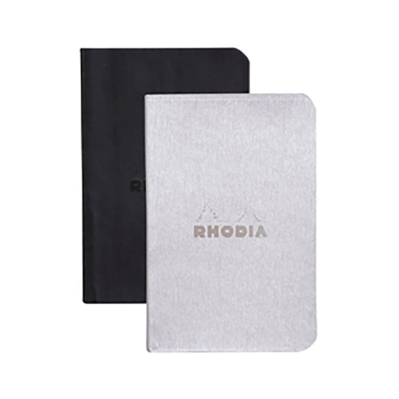 RHD Rhodiarama 2 Carnet Souple 7x10-Carnet-Rhodia-Argent/Noir-Papeterie du Dôme