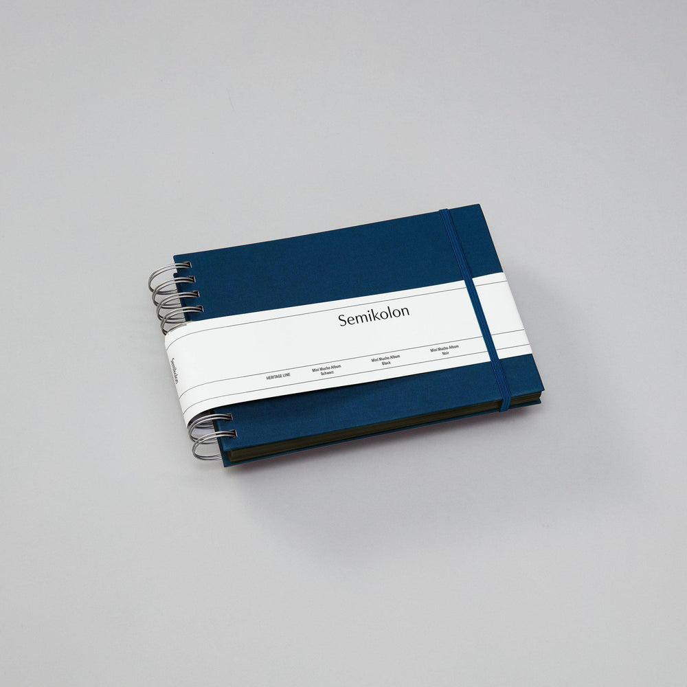 SMK Album Photo Mini Mucho-Album Photo-Semikolon-25 x 16 cm-Bleu Marine-Noir-Papeterie du Dôme