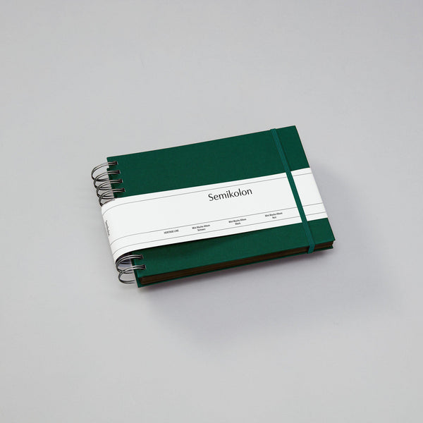 SMK Album Photo Mini Mucho-Album Photo-Semikolon-25 x 16 cm-Vert Fôret-Noir-Papeterie du Dôme