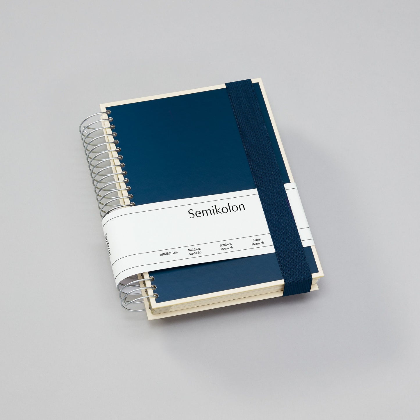 SMK Carnet A5 Mucho-Carnet-Semikolon-A5-Marine-Crème-Papeterie du Dôme