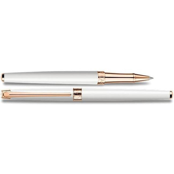 Stylo Roller Caran d'Ache Léman Slim Blanc Or Rose-Stylo Roller-Caran d'Ache-Papeterie du Dôme