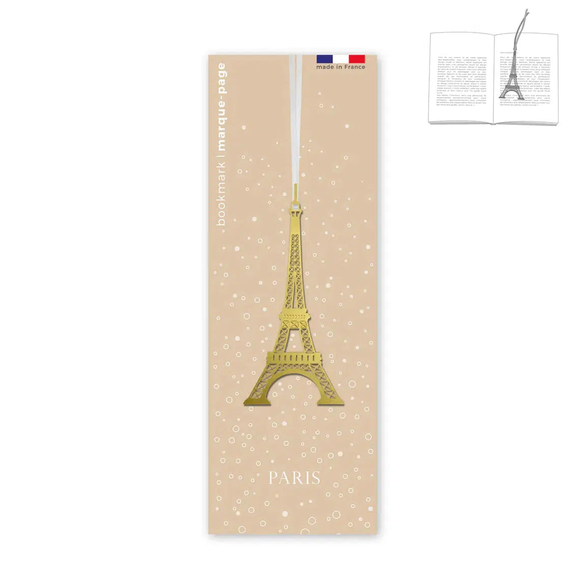 TSP Marque Page Métal Tour Eiffel-Marque Pages-Tout Simplement-Métal Doré-Papeterie du Dôme