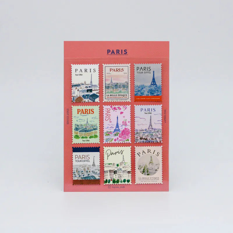 L’après-midi — Autocollants timbres-poste Paris
