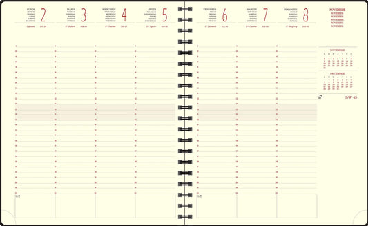 EXA Recharge Agenda Eurotime 22S Semainier