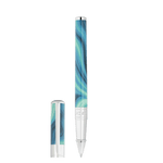 STD Initial Géode Bleu Chrome Stylo Roller - 3
