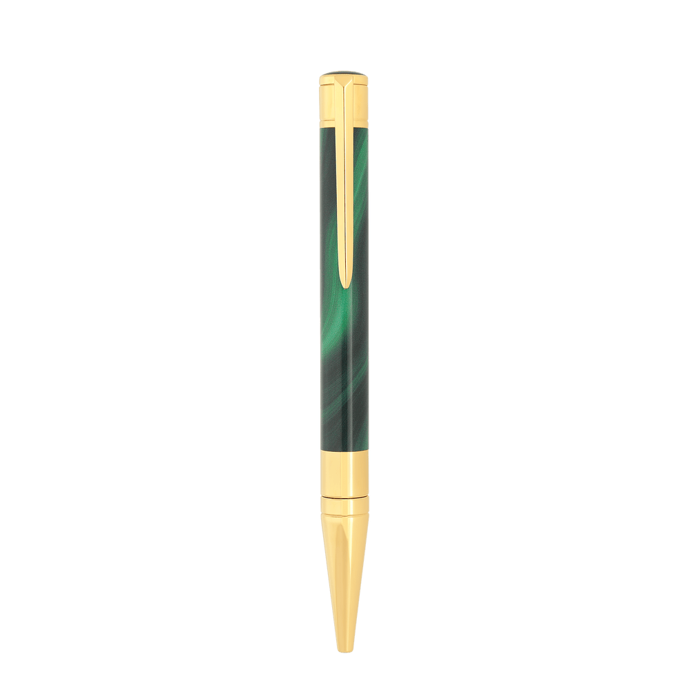 STD Initial Géode Vert Doré Stylo Bille