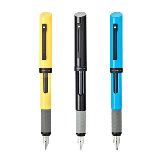 SHF Calligraphique Noir Bleu Jaune Stylo Plume