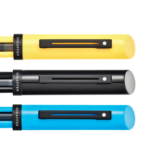 SHF Calligraphique Noir Bleu Jaune Stylo Plume