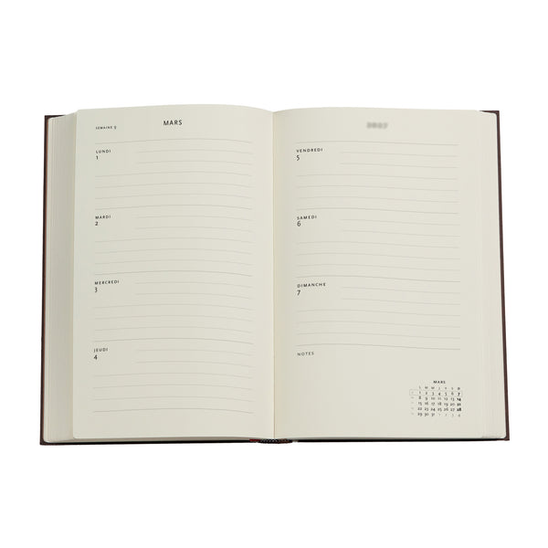 PBKS Agenda Maxi Semainier Horizontal Rigide