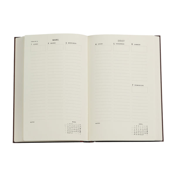 PBKS Agenda Maxi Semainier Vertical Rigide