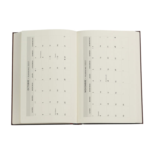 PBKS Agenda Maxi Semainier Vertical Rigide