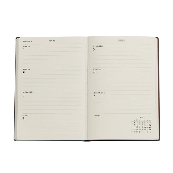 PBKS Agenda Mini Semainier Horizontal Flexis Souple
