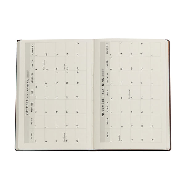 PBKS Agenda Mini Semainier Horizontal Flexis Souple