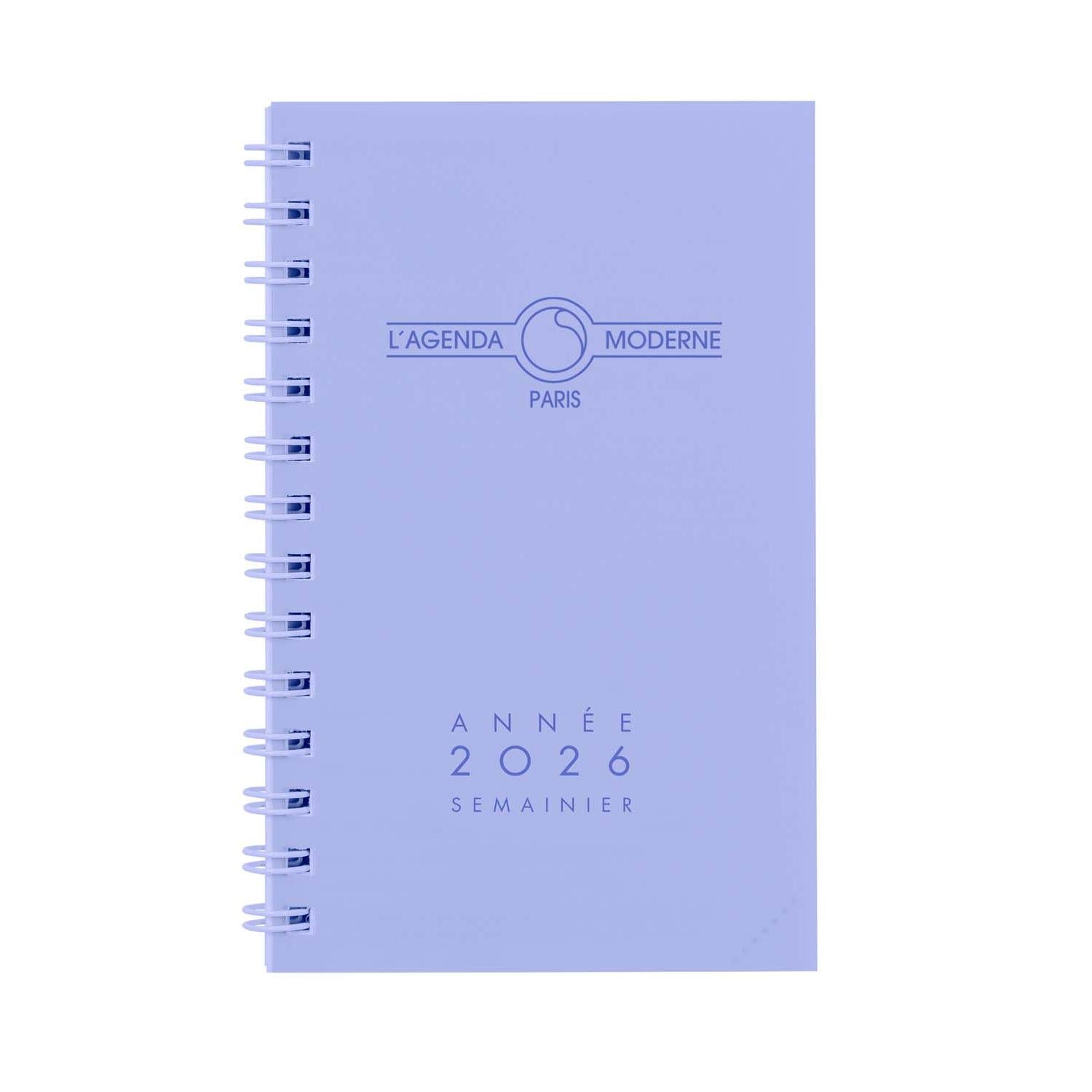 AGM Agenda Moderne 12,5x8 Polypro Transparent Spirale Semainier-Agenda-Agenda Moderne-Papeterie du Dôme