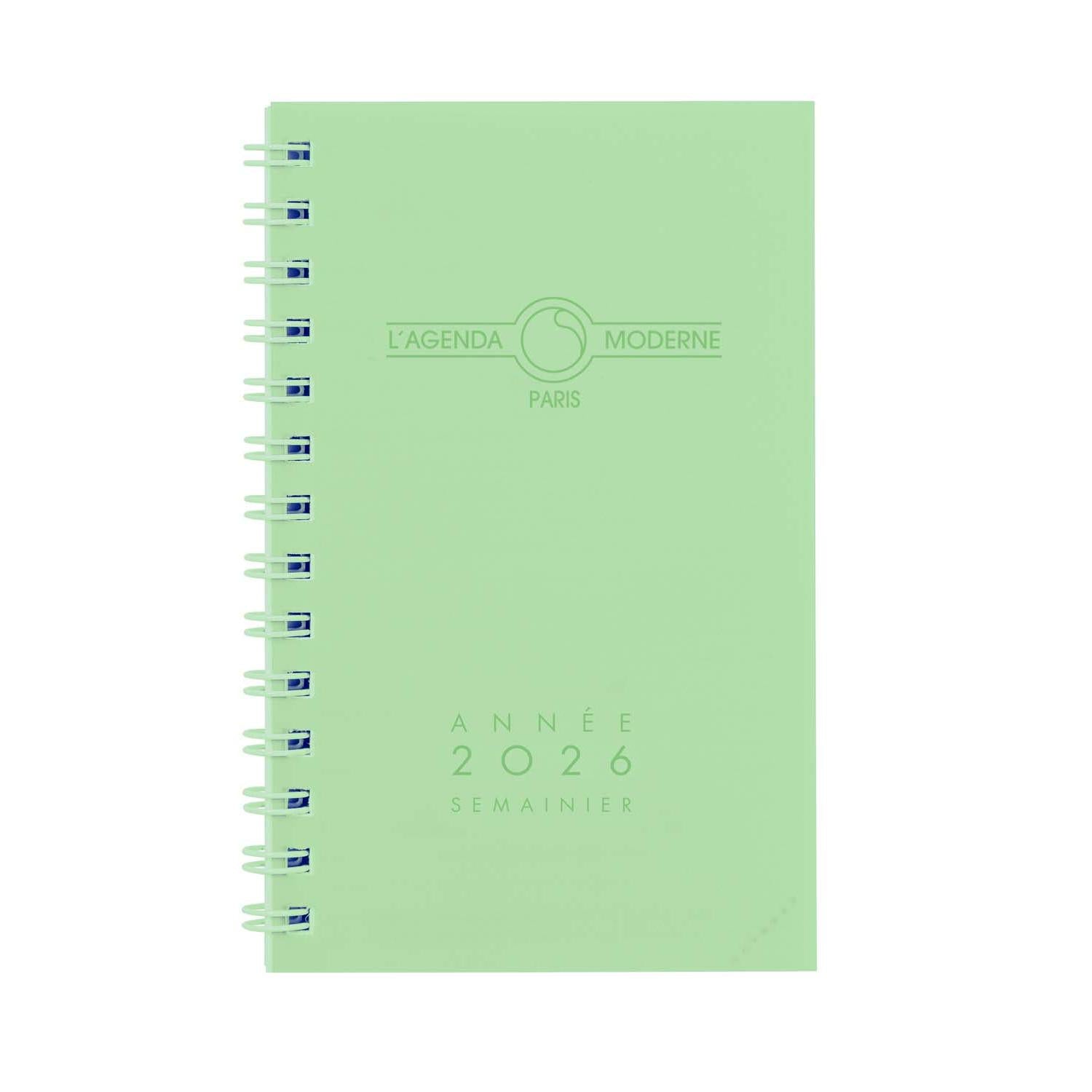 AGM Agenda Moderne 12,5x8 Polypro Transparent Spirale Semainier-Agenda-Agenda Moderne-Papeterie du Dôme