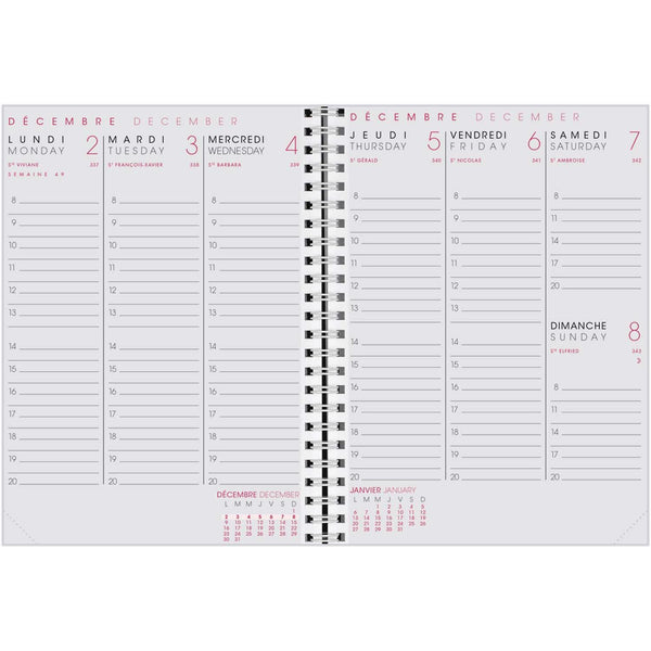 AGM Agenda Moderne ABOT Polypro Transparent-Agenda-Agenda Moderne-Papeterie du Dôme