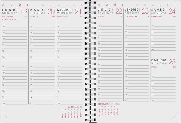AGM Agenda Moderne ABOT SAD Polypro Transparent-Agenda-Agenda Moderne-Papeterie du Dôme