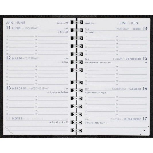 AGM Agenda Moderne Format 13 Pekari Cuir de Porc 124x80-Agenda-Agenda Moderne-Papeterie du Dôme