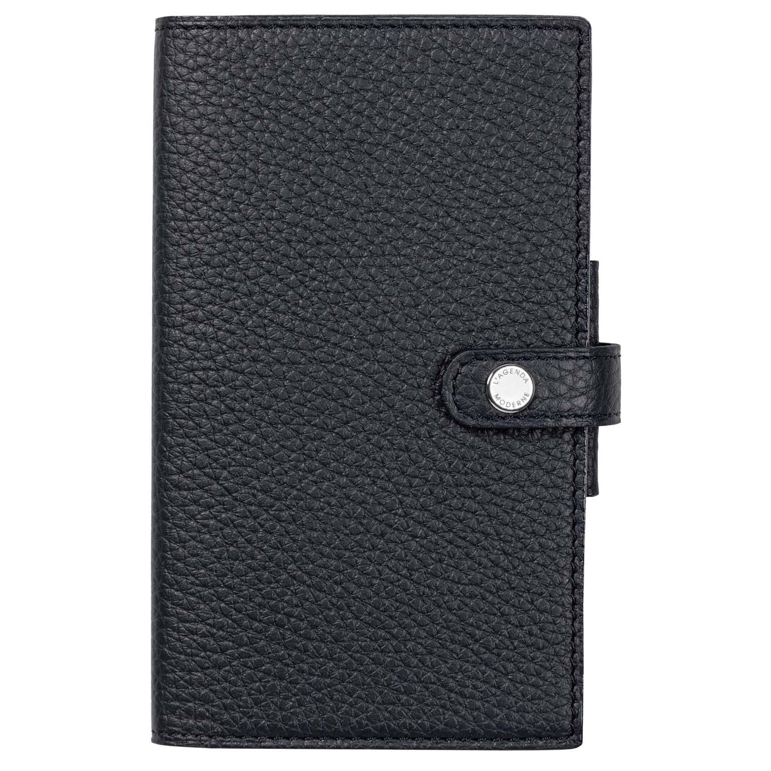 AGM Agenda Moderne Hebdoplan Camargue Cuir de Taurillon avec Patte 143x85-Agenda Cuir-Agenda Moderne-Papeterie du Dôme