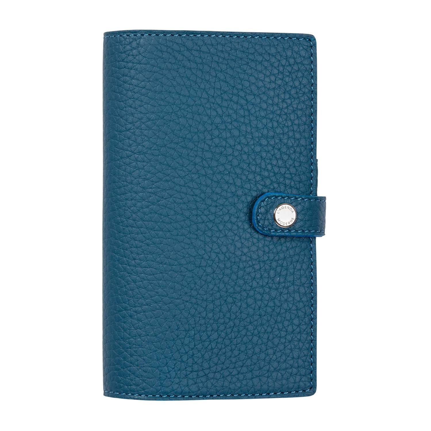 AGM Agenda Moderne Hebdoplan Camargue Cuir de Taurillon avec Patte 143x85-Agenda Cuir-Agenda Moderne-Papeterie du Dôme