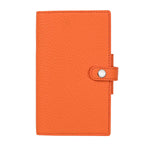 AGM Agenda Moderne Hebdoplan Camargue Cuir de Taurillon avec Patte 143x85-Agenda Cuir-Agenda Moderne-Orange-Papeterie du Dôme