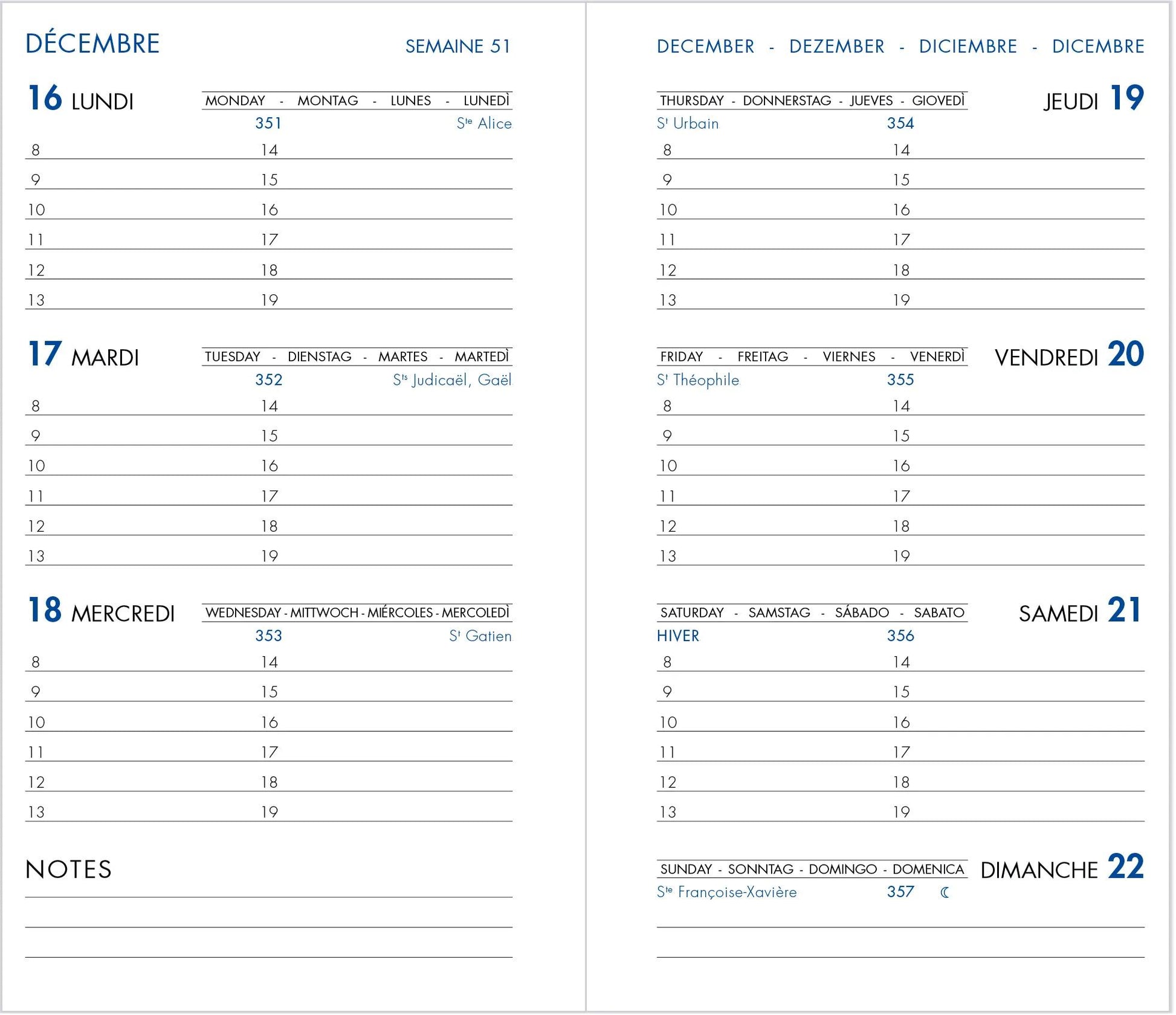 AGM Agenda Moderne Hebdoplan PVC 1 semaine sur 2 pages-Agenda-Agenda Moderne-Papeterie du Dôme