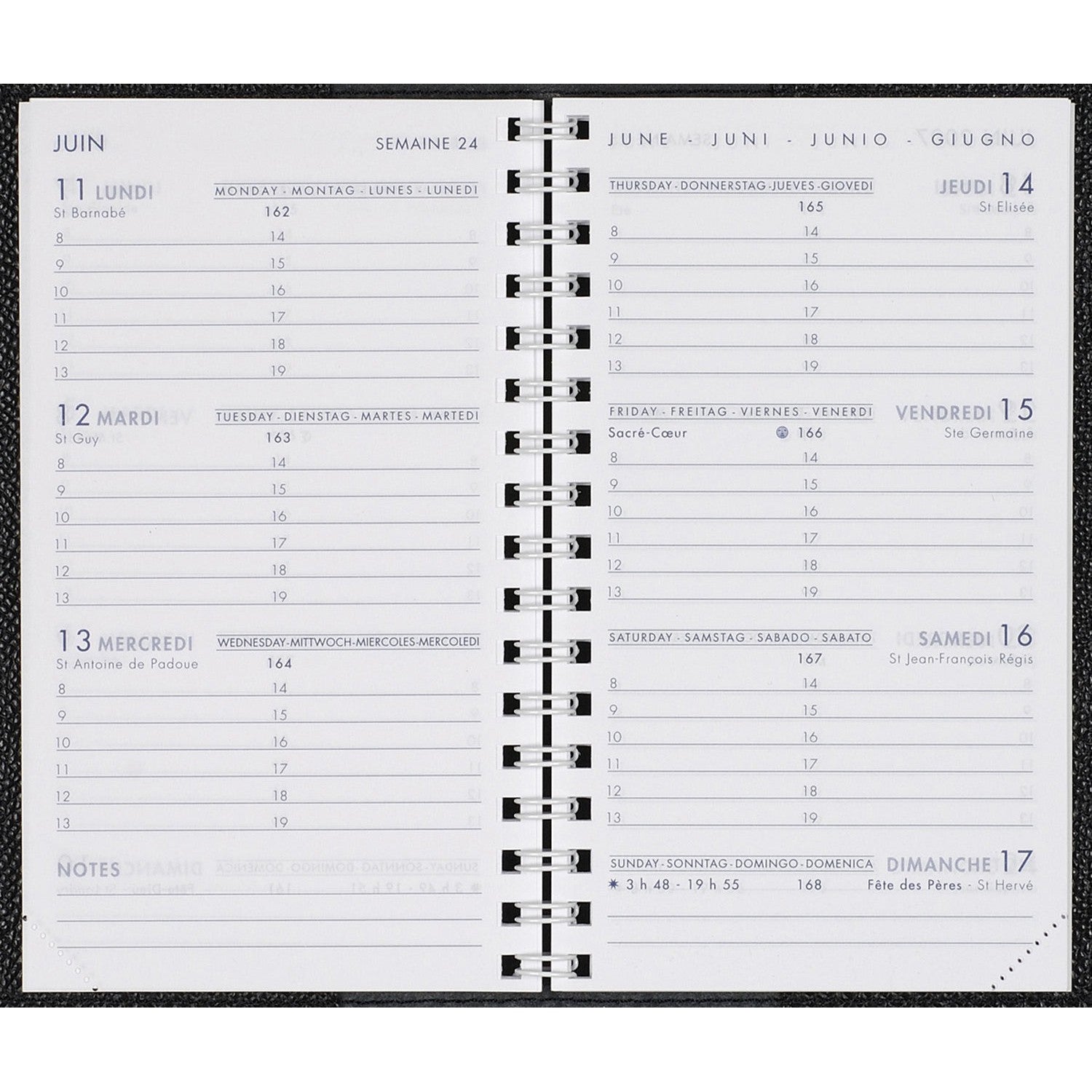 AGM Agenda Moderne Hebdoplan Polypro SAD 1 semaine sur 2 pages 9x15-Agenda-Agenda Moderne-Papeterie du Dôme